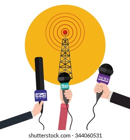 broadcasting concept design, vector illustration eps10 graphic 