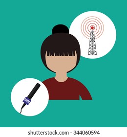 broadcasting concept design, vector illustration eps10 graphic 