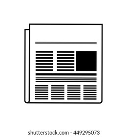 Broadcasting concept represented by news icon. isolated and flat illustration 