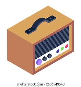 Broadcasting device, isometric design of radio

