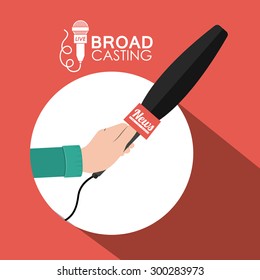 Broadcasting digital design, vector illustration eps 10