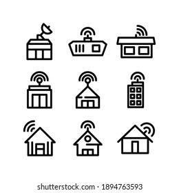 icono de difusión o logotipo símbolo de señas aislado ilustración vectorial - Colección de iconos vectoriales de estilo negro de alta calidad
