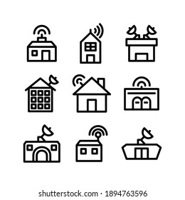 icono de difusión o logotipo símbolo de señas aislado ilustración vectorial - Colección de iconos vectoriales de estilo negro de alta calidad
