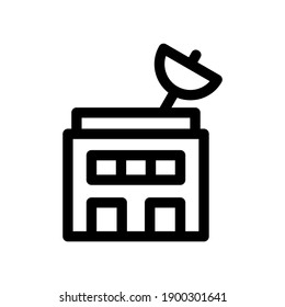 icono de difusión o logotipo símbolo de señalización aislado ilustración vectorial - iconos vectoriales de estilo negro de alta calidad
