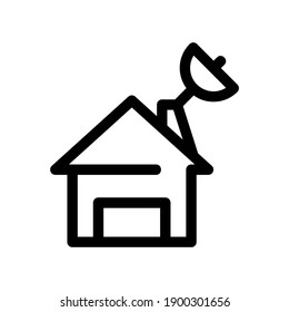 icono de difusión o logotipo símbolo de señalización aislado ilustración vectorial - iconos vectoriales de estilo negro de alta calidad

