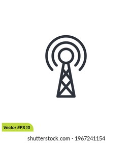 elemento de diseño simple de ilustración de vector de icono de difusión