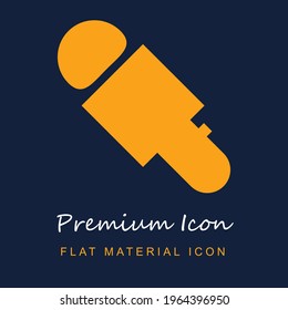 Radiodifusión Microphone premium material ui ux icono vector aislado en colores azul marino y naranja