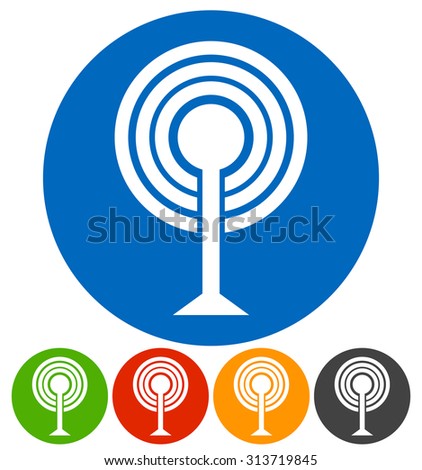 Broadcasting tower, broad cast icon.