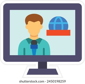 Broadcasting vector icon. Can be used for printing, mobile and web applications.