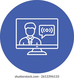 Broadcasting vector icon. Can be used for printing, mobile and web applications.