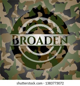 Broaden on camouflage pattern. Vector Illustration. Detailed.