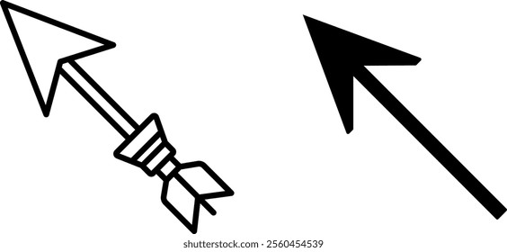 "Broadhead Arrow Icon - Symbol of Precision, Archery, and Hunting"