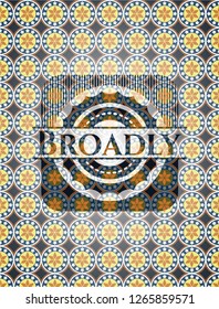 Broadly arabesque emblem. arabic decoration.