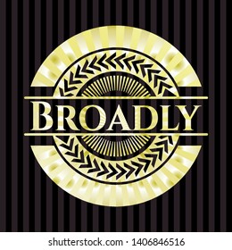 Broadly shiny emblem. Vector Illustration. Detailed.