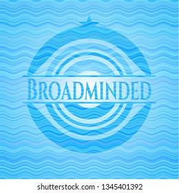 Broadminded light blue water style emblem.