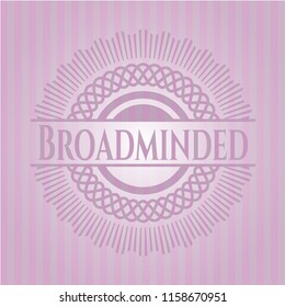 Broadminded realistic pink emblem