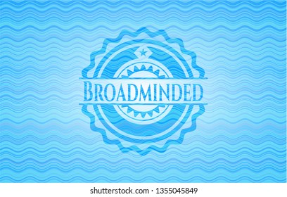 Broadminded water representation emblem.