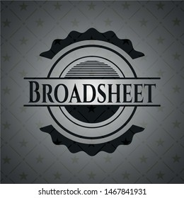 Broadsheet dark emblem. Vector Illustration. Detailed.