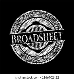 Broadsheet written on a blackboard