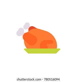 broast turkey icon flat