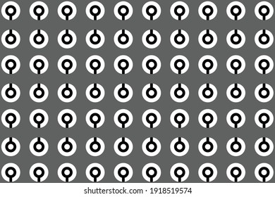 Brocade circle pattern use color black, white or gray color pattern, texture, background vector illustration. 