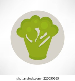 Broccoli abstract isolated on a white backgrounds