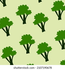Vector de fondo de brócoli. Cubierta amarilla y fondo. Vector vegetal.