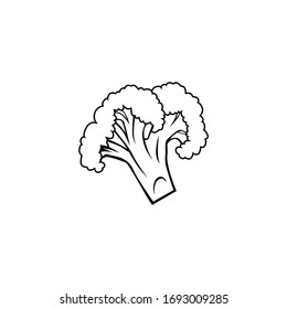 ilustración portadora en blanco y negro de brócoli para todos los fines.