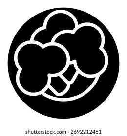 Elemento de icono de manojo de brócoli para diseño