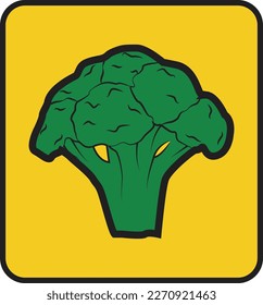 Broccoli Bunch Vector Illustration Icon