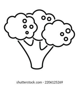 Broccoli cabbage icon outline vector. Brocoli food. Vegetable plant