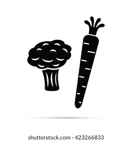 Broccoli and Carrot Vegetables Icon