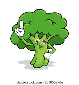 broccoli cartoon illustration mascot vector 