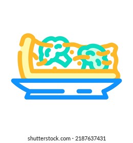 broccoli casserole color icon vector. broccoli casserole sign. isolated symbol illustration