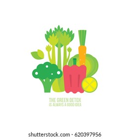 Broccoli Celery Carrot Lemon Lime Spinach Healthy and delicious food 