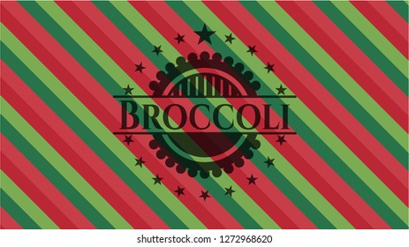 Broccoli christmas badge.