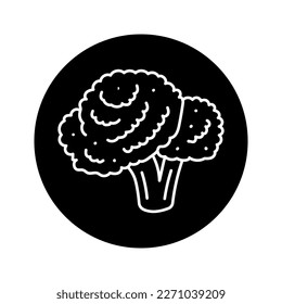 Broccoli color line icon. Healthy food. Vegetarian product