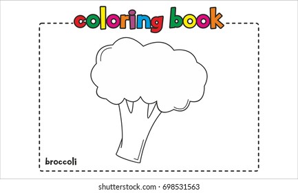 Broccoli Coloring Book, Coloring Page