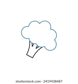 broccoli concept line icon. Simple element illustration. broccoli concept outline symbol design.