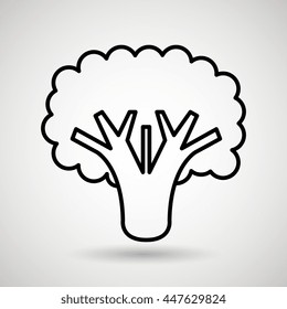 broccoli drawing isolated icon design, vector illustration  graphic 