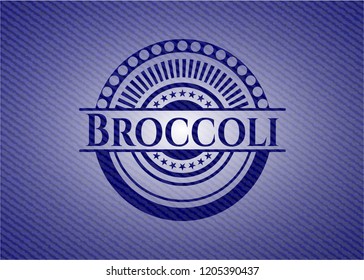 Broccoli emblem with jean high quality background