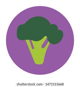 Broccoli flat icon.You can be used broccoli icon for several purposes like: websites, UI, UX, print templates, presentation templates, promotional materials, web and mobile phone apps