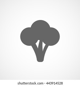 Broccoli Flat Icon On White Background