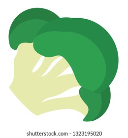 broccoli flat simple illustration. Kitchen cooking - vegetables and fruits series.