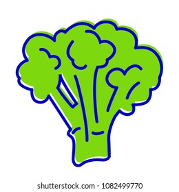broccoli flat vector icon