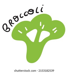 Broccoli. Flat vector icon illustration on white background.