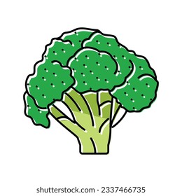 broccoli food color icon vector. broccoli food sign. isolated symbol illustration