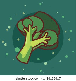 broccoli fresh vegetables vector ilustration