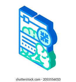 broccoli frozen vegetable isometric icon vector. broccoli frozen vegetable sign. isolated symbol illustration