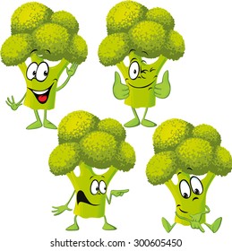 broccoli - funny vector cartoon